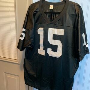 Mens Size xxl Wilson Black and Gray Jersey Oakland Raider’s Jeff Hostetler